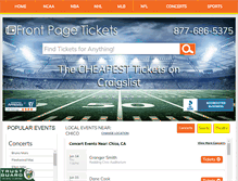 Tablet Screenshot of frontpagetickets.com